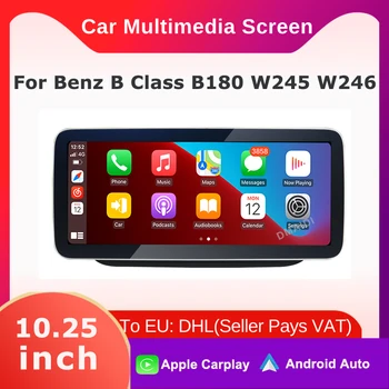 10.25 pulgadas Inalámbrico de Apple CarPlay Android Auto Multimedia de Coche para Mercedes Benz Clase B B180 W245 W246 Jefe de la Unidad de