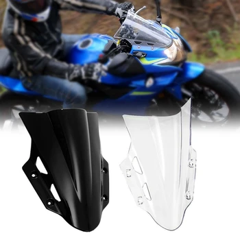 Motocicleta de burbuja Doble Parabrisas Parabrisas Para Suzuki GSX250R 2017-2019 2018 Negro/Transparente