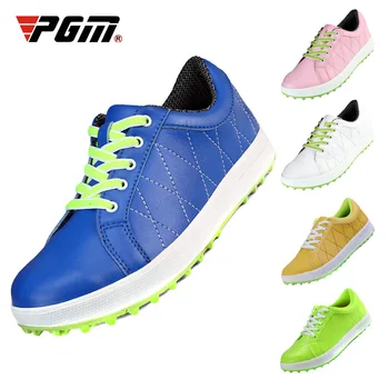 PGM de las Mujeres Zapatos de Golf de Cuero de Microfibra Transpirable Impermeable Picos Anti-deslizante de Buen Agarre Resistente Zapatos XZ033