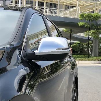Posterior del coche Retrovisor Espejo de Cristal de la Lluvia Ceja Escudo de la Visera Sombra ABS Cromado 2pcs Para Honda CRV CR-V 2012 2013 2014 2015 2016