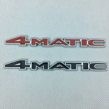 2023 3D en Metal Negro Rojo Logo 4MATIC Emblema de la defensa de un Auto Insignia del Tronco de Calcas Para C E S ML, GLK 4MATIC Stikcer Accesorios