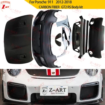 Z-ARTE GT2 RS Kit de carrocería Para el Porsche 911 2012-2018 de Fibra de Carbono Tuning Kit de Coche Vuelva a colocar los Accesorios Labio Delantero Faldones Laterales Kit de Spoiler