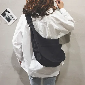 Bolsa de lona Japonés coreano ulzzang estudiante de la bolsa de hombro literaria ventilador mailman bolsa ins arrojado bolsa bolso de embrague