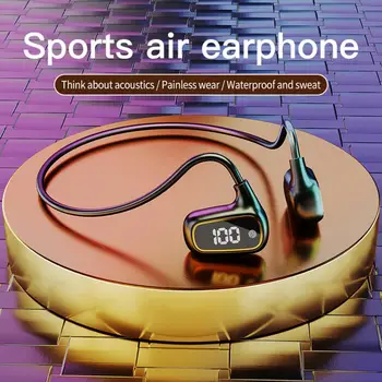 5.3 G01Pro de Conducción Ósea Auriculares de Bluetooth Deportes Auricular Impermeable Auricular Inalámbrico con Micrófono de Oído-gancho LED Estéreo de alta fidelidad