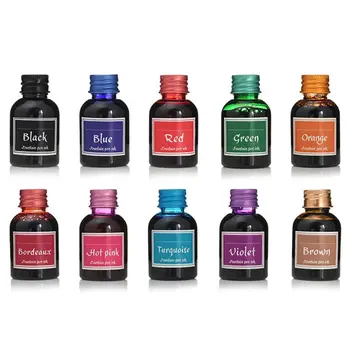10 Colores Brillantes 30 ml de Tinta de Secado Rápido para la elaboración de las Firmas de Decoración, Regalo de Vacaciones, JIAN