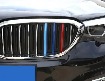 para BMW 5 Serie G30 2018 ABS Frente de la Parrilla de Recorte de la Decoración de Rayas Riñón Emblemas