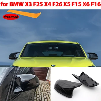De alta Calidad de la Cubierta del Espejo M Estilo Coche de Lado de Espejo Retrovisor de la Tapa de ajuste Para el BMW X3 F25 F26 X4 X5 F15 F16 X6 2014-2018 Reemplazo