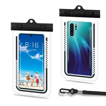 La natación Bolsas Impermeable de la caja del Teléfono a prueba de Agua Bolsa de Teléfono Móvil de la Bolsa de PV de la Cubierta para el iPhone de Samsung para Huawei Bolsa Seca