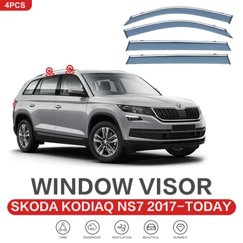 La ventana del Visor Para Skoda Kodiaq NS7 2017 2018 2019 2020 2021 2022 Auto de la Puerta de la Visera del Clima escudos Protectores de Ventana