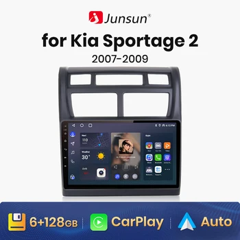 Junsun V1 AI Inalámbrica de Voz CarPlay Android Auto Radio para KIA Sportage 2 2007-2009 4G Multimedia del Coche de GPS de la autoradio 2din