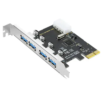 USB 3.0 PCI-E Tarjeta de Expansión Adaptador de 4 Puertos USB 3 PCIE, PCI express la Tarjeta de adaptador de