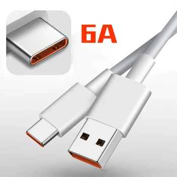 66W de 65W 6A Super Dart Cable del Cargador Rápido USB Tipo C Cable de Carga de Datos para Xiaomi Poco M3 X3 NFC F2 Mi 11 9 de Samsung, Huawei, OPPO