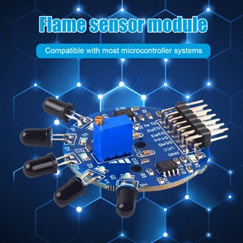 5 Forma de Llama Módulo de Sensor Digital de la Señal Analógica de Salida Dual de Detección de Incendios Módulo del Sensor de Arduino