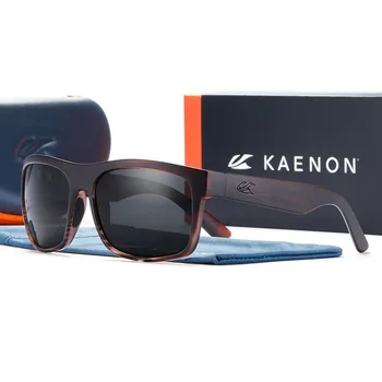 KAENON BURNET XL Nuevo Ocio Polarizado de los Hombres Gafas de sol de la Plaza de Gafas de Sol TR90 Marco de 1.1 mm Lente Mejorada Duro estuche de Cremallera CE