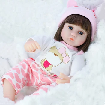 42cm Bebe Muñecas de Trapo Suave Cuerpo Renacido Bebé Muñecas Realistas Recién nacido Muñecas de la Chica Dulce de Muñecas para Niñas, Niños Bebe de Juguete Regalos Bonecas