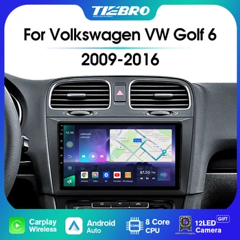 Tiebro A07 8+256G de la Radio del Coche Reproductor Multimedia Para Volkswagen VW Golf 6 2009-2016 Carplay de Navegación GPS Jefe de la Unidad Bluetooth FM