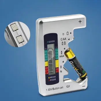 Digital Probador de la Batería Capacidad de la Batería del Detector Para C/D/N/AA/AAA/9V 6F22 /1.55 V del botón de la célula
