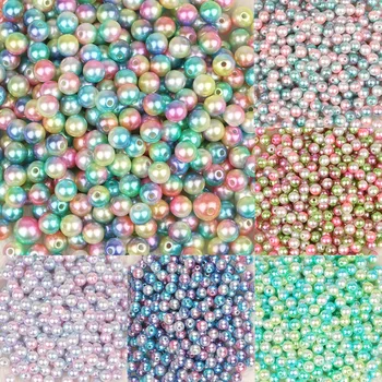 50-18000pcs 4-10 mm perforado ronda de imitación de perlas de perlas de DIY hechos a mano de cristal de gota de adhesivo accesorios accesorios decorativos