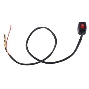 Coche de Modificación de Pegar Interruptor de ABS Mini Interruptor de eje de Balancín de la Luz Roja de Auto-Bloqueo de la Nave Tipo de Interruptor de Línea