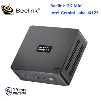 Beelink GK Mini PC de Windows 11 MINI-PC Intel Celeron J4125 8GB 128GB 256GB 5.8 G WiFi 1000M LAN 4K Mini PC Gamer VS GK3V