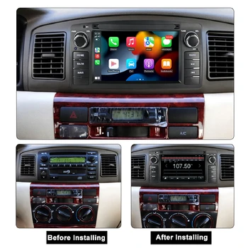 2 Din Para el Toyota COROLLA 2007 - 2013 Android 12 Radio de Coche Multimedia de Audio DSP Jugador de Navegación GPS del DVD Estéreo de Carplay Jefe de la Unidad de