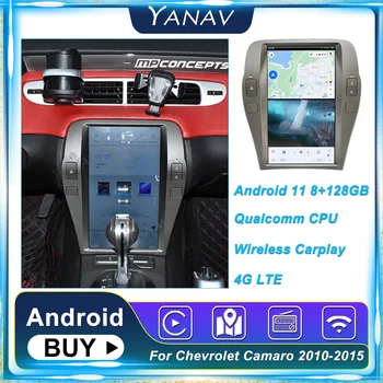 Para Chevrolet Camaro 2010-2015 Qualcomm 8+128GB Android 11 de la Radio del Coche Carplay Estéreo de Navegación GPS, el Reproductor Multimedia de la Unidad principal