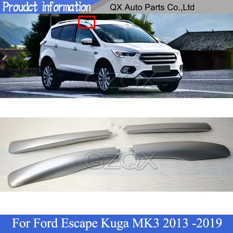 CAPQX baca cubierta de la protección de la plata Para el Escape de Ford Kuga MK3 2013 2014 2015 2016 2017 2018 2019 portaequipajes cubierta - 0