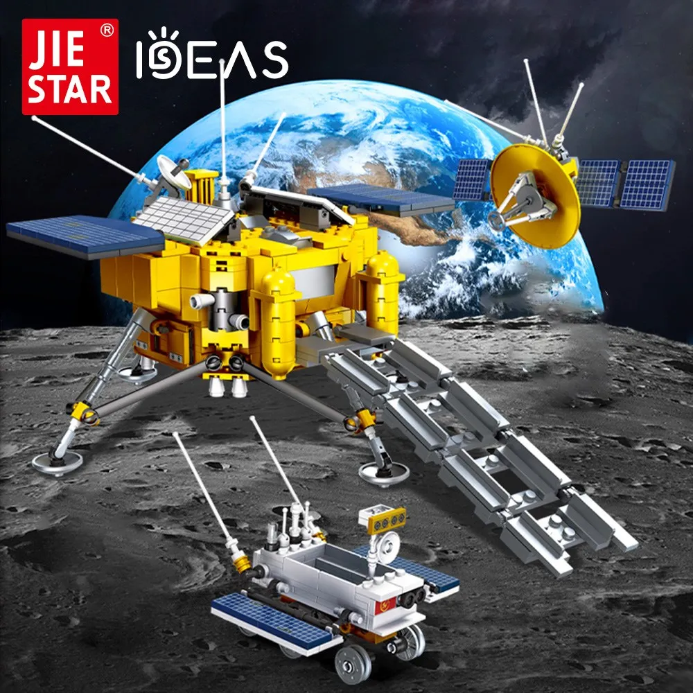 Jiestar 59012 Moc Ideas de Espacio de la Serie Sueño de Estrellas, Luna de Exploración Lunar Conjunto de Ladrillo Modelo de Bloques de Construcción de los Niños los Regalos de Juguetes 735pcs - 0