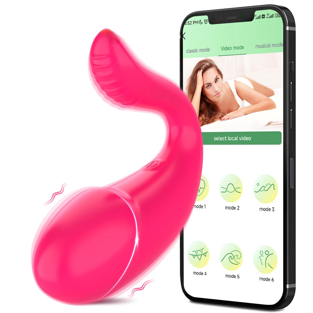 Inalámbrica Bluetooth Consolador Vibrador Juguetes Sexuales para las Mujeres la APLICACIÓN de control Remoto de Doble Control de Desgaste de la Vibración de la Vagina de la Bola de Bragas de Juguetes para Adultos de 18 - 0