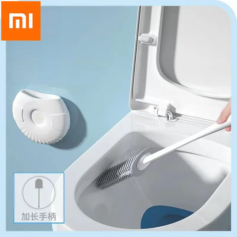 Xiaomi Mijia de Silicona Cepillo para WC Accesorios de Desague del Inodoro Cepillo de Pared de Herramientas de Limpieza de Accesorios de Baño - 0