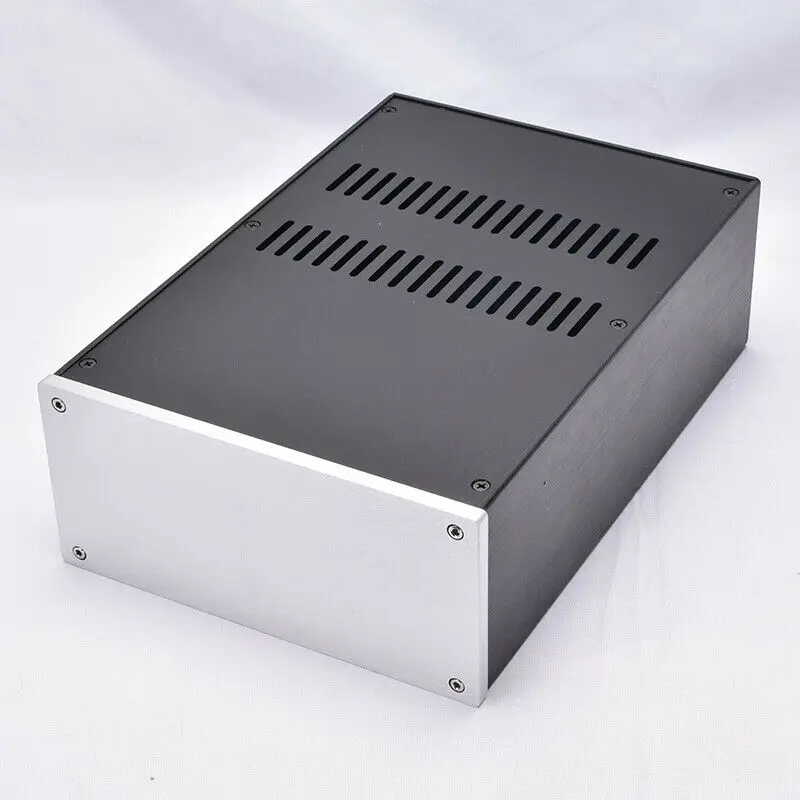 GZLOZONE Completo de la Carcasa de Aluminio del Caso del Amplificador de Potencia Chasis de la fuente de alimentación de la Caja de 220*100*311mm L14-34 - 0