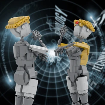 BuildMoc Atomiced Mecha Robot Bloques De Construcción De Corazón Gemelos A La Izquierda Y A La Derecha Juego De Aventura De Ladrillos De Juguetes A Los Niños Los Regalos De Cumpleaños