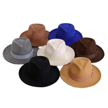 Sombrero fedora sombrero de arco corazón sombrero sombrero de fieltro pequeño hacia arriba ala de los hombres de sombrero vintage jazz sombrero gorras para hombres