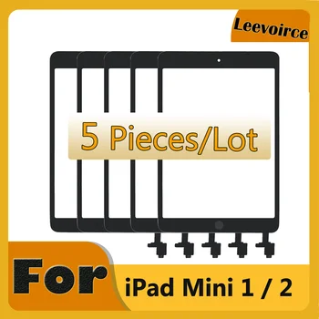 5 Pcs Para el iPad Mini 1 2 Digitalizador de Pantalla Táctil con Botón de IC Cable para iPad Mini1 Mini2 A1432 A1454 A1455 A1489 A1490 A1491