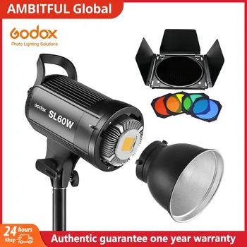 Godox Luz de Vídeo LED SL-60W SL60W 5600K Versión en Blanco el Vídeo la Luz Continua Luz Bowens de Montaje para el Estudio de Grabación de Vídeo