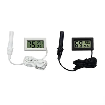 Mini LCD Digital Termómetro Higrómetro Temperatura Interior Conveniente de Temperatura Sensor de Humedad Medidor Medidor de Instrumentos Cable