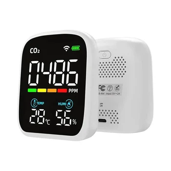 Digital Detector de CO2 de Alta Monitor de CO2 Humedad de la Temperatura de la Calidad del Aire Probador Portátil de Dióxido de Carbono Detector de
