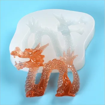 Nuevo Molde de Silicona Transparente de Resina de arte Decorativo de BRICOLAJE de dibujos animados dragon Tipo de forma de resina epoxi moldes para la fabricación de joyas