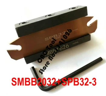 La entrega gratuita de SPB32-3 NC de la barra de corte y SMBB2032 CNC de torreta conjunto Torno de la Máquina Herramienta de corte Titular Soporte Para el SP300,ZQMX3N11