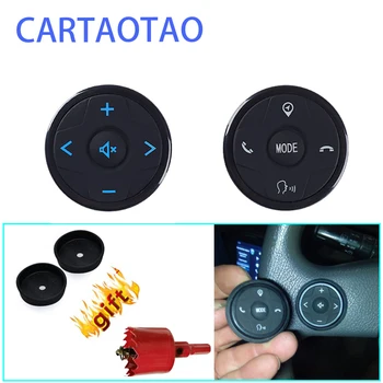 Universal volante controlador para 2 din Android coche DVD GPS de navegación volante de radio control remoto botón negro