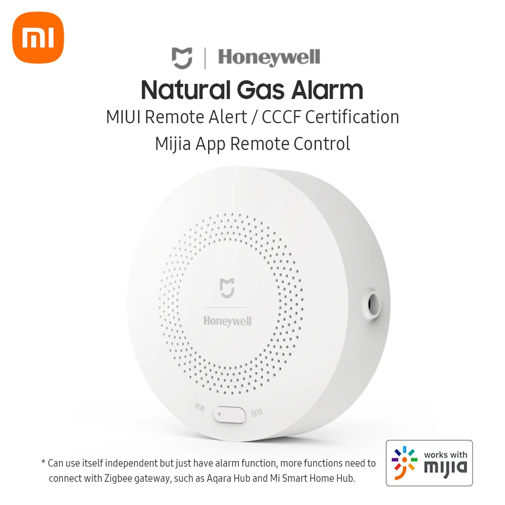 Xiaomi Honeywell Alarma de Gas Detector Inteligente de Alarma de Humo Alerta de MIUI Remoto de Alarma Bluetooth Integrada en la Puerta de enlace de CH4 Inteligente Detector de - 1
