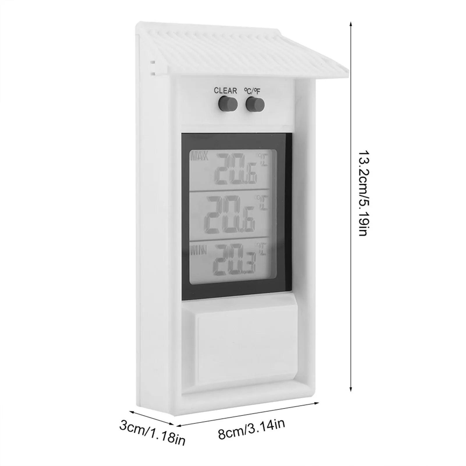 Higrómetro Digital de Interior Termómetro Impermeable del probador de regulador de temperatura - 1