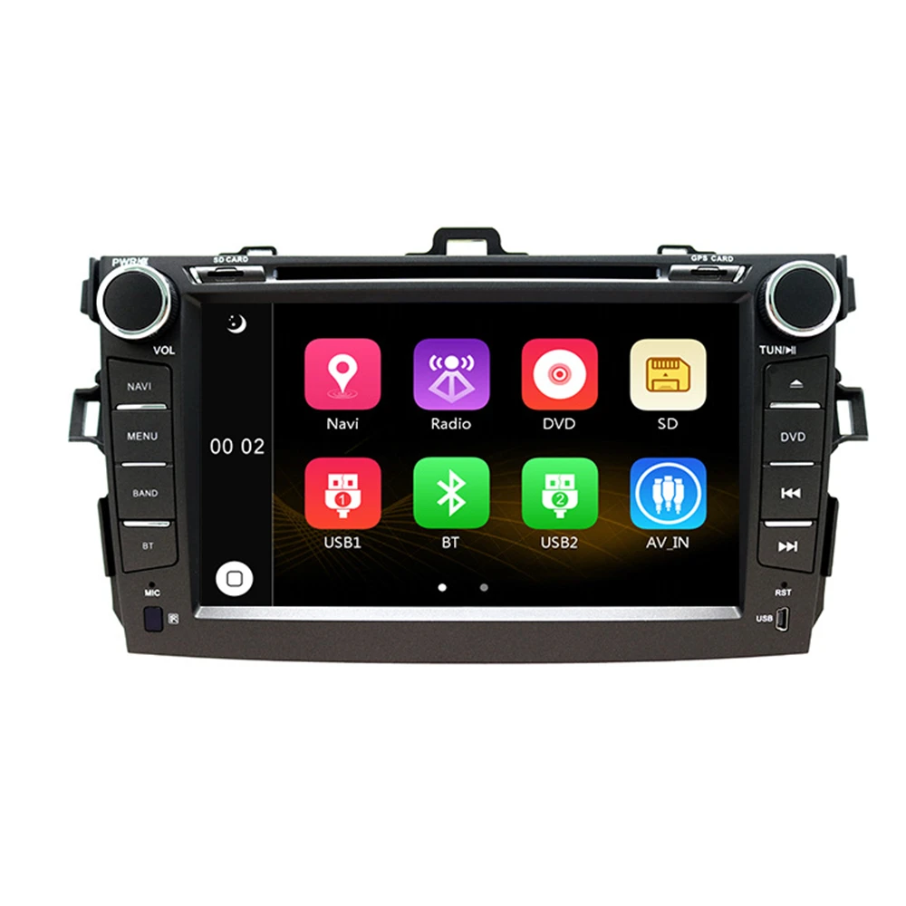 2 Din Para el Toyota COROLLA 2007 - 2013 Android 12 Radio de Coche Multimedia de Audio DSP Jugador de Navegación GPS del DVD Estéreo de Carplay Jefe de la Unidad de - 1