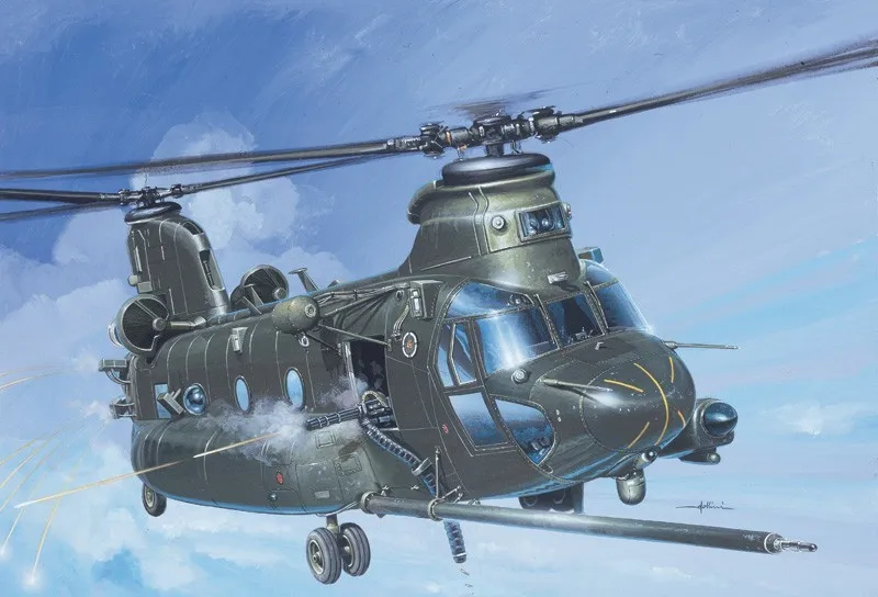 MH-47E SOA Helicóptero CHINOOK 1/72 de la Asamblea modelo de juguete - 1