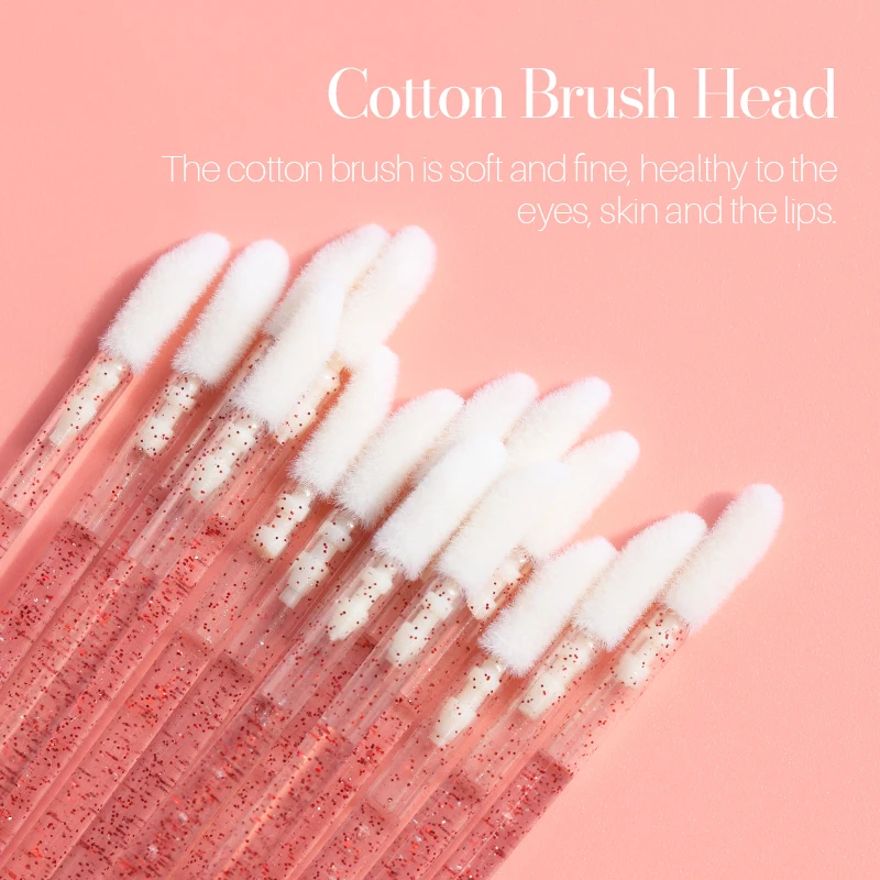 LashLady Brillo de Labios Cepillos para Limpiar las Pestañas de Algodón en la Cabeza de Materiales respetuosos del medio Ambiente LipBrush Cabeza con la Belleza y Salón de belleza - 1