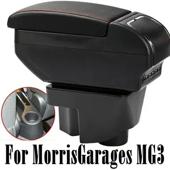 Para MorrisGaragesMG3 mg3 apoyabrazos de la caja central de Almacenar el contenido de la caja de Almacenamiento con la titular de la copa cenicero de la interfaz USB de productos 2007-2018