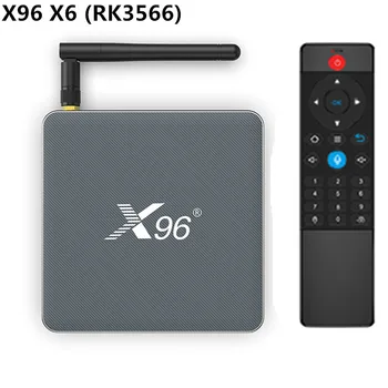 X96 X6 Android 11 Rk3566 8G/128 GB de Voz Inteligente, Set Top Box de Banda Dual WiFi Bluetooth