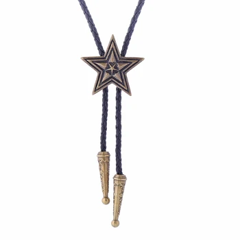 Corbata Bolo Nuevo Pentagrama camiseta retro de la cadena de big star collar collares largos collares colgante