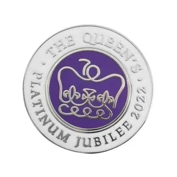 La reina de Platino Jubileo Esmalte de Metal Pin Insignia del Partido GB de 70 Años Jack Jubileo 2022 Street Partido de la Unión V6I5