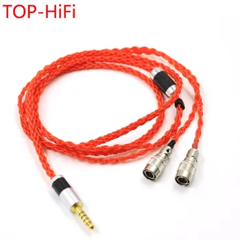 TOP-HiFi 2.5/3.5/4.4//4 pines XLR Balanceada UPOCC Plateado Auriculares Cable de Actualización Para el Señor Altavoces Éter Perro Alfa Primer